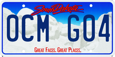 SD license plate 0CMG04