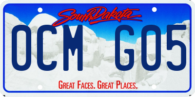 SD license plate 0CMG05