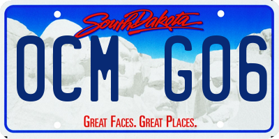 SD license plate 0CMG06