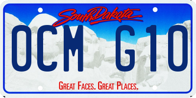 SD license plate 0CMG10