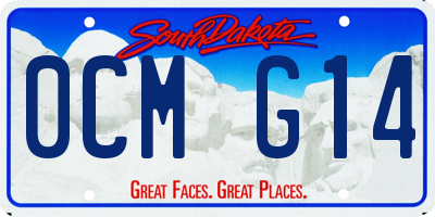 SD license plate 0CMG14