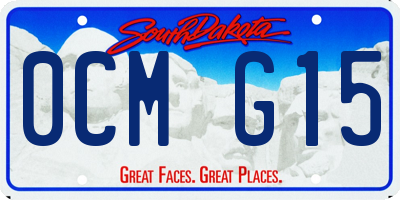 SD license plate 0CMG15