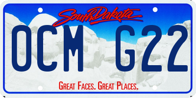 SD license plate 0CMG22