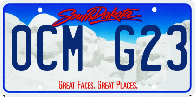 SD license plate 0CMG23