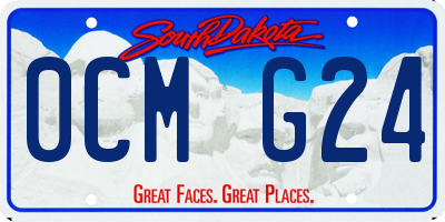 SD license plate 0CMG24