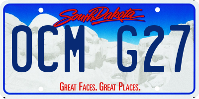 SD license plate 0CMG27