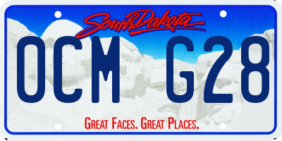 SD license plate 0CMG28