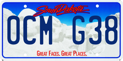 SD license plate 0CMG38