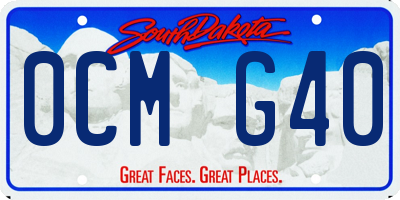 SD license plate 0CMG40