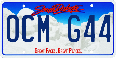 SD license plate 0CMG44