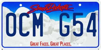 SD license plate 0CMG54