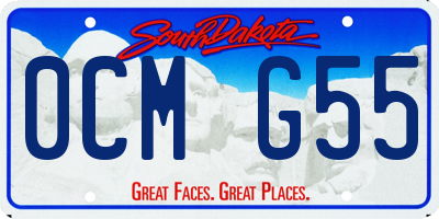 SD license plate 0CMG55