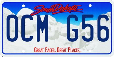 SD license plate 0CMG56