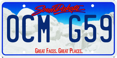 SD license plate 0CMG59