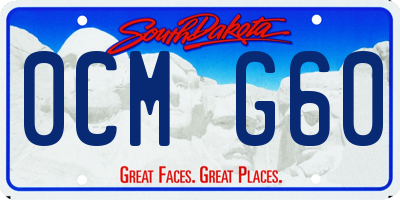 SD license plate 0CMG60