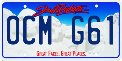 SD license plate 0CMG61