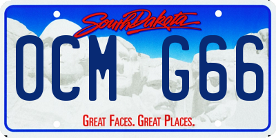 SD license plate 0CMG66