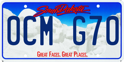 SD license plate 0CMG70