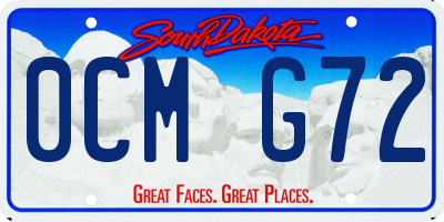 SD license plate 0CMG72