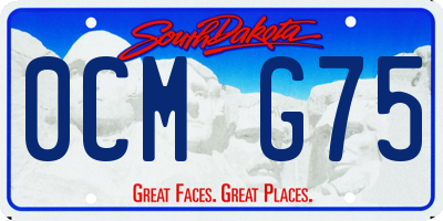 SD license plate 0CMG75