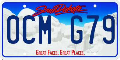 SD license plate 0CMG79