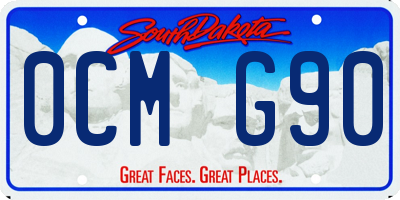SD license plate 0CMG90