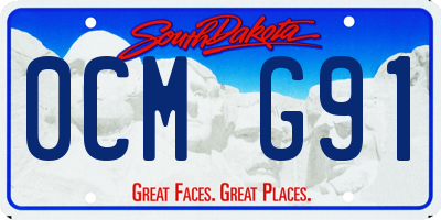 SD license plate 0CMG91