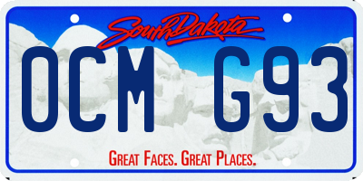SD license plate 0CMG93
