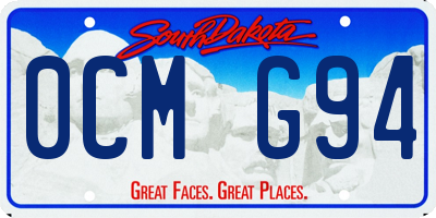 SD license plate 0CMG94