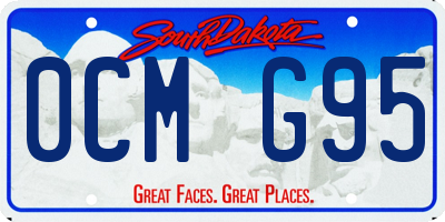 SD license plate 0CMG95