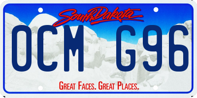SD license plate 0CMG96