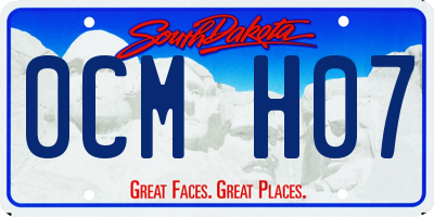 SD license plate 0CMH07