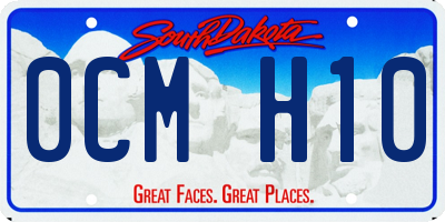 SD license plate 0CMH10