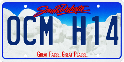 SD license plate 0CMH14