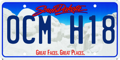 SD license plate 0CMH18