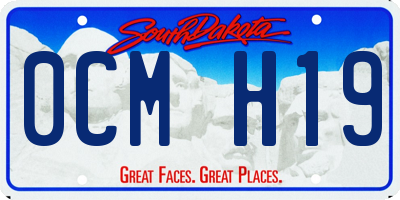 SD license plate 0CMH19