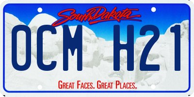 SD license plate 0CMH21