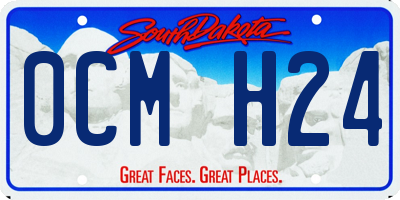SD license plate 0CMH24