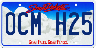 SD license plate 0CMH25