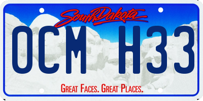 SD license plate 0CMH33