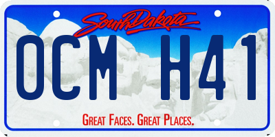 SD license plate 0CMH41