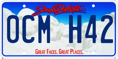 SD license plate 0CMH42