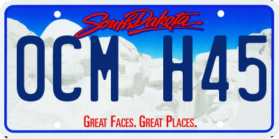SD license plate 0CMH45