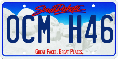 SD license plate 0CMH46