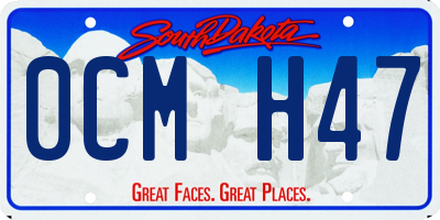 SD license plate 0CMH47