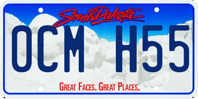 SD license plate 0CMH55