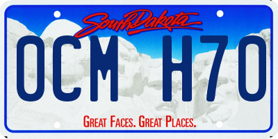 SD license plate 0CMH70