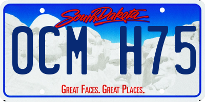 SD license plate 0CMH75
