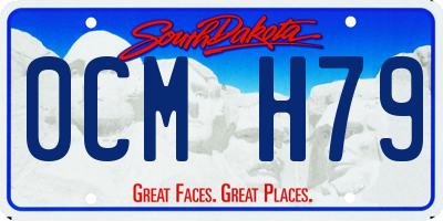 SD license plate 0CMH79
