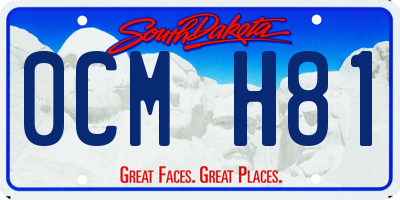 SD license plate 0CMH81